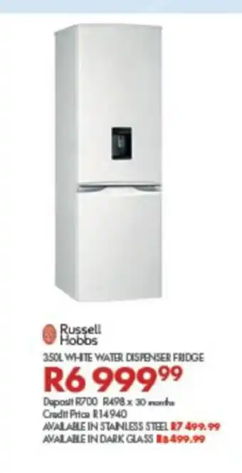 Beares Russell Hobbs - 350L White Water Dispenser Fridge offer