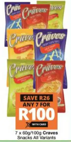 Craves Snacks 7x60/100g