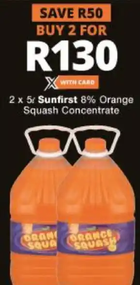 Sunfirst 8% Orange Squash Concentrate