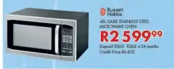 Beares Russell Hobbs - 45L Dark Stainless Steel Microwave Oven offer