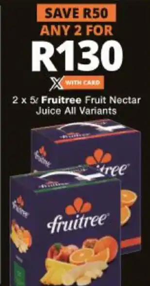 Checkers Hyper Fruitree Fruit Nectar Juice offer