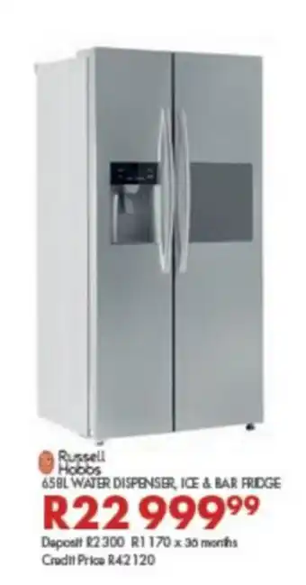 Beares Russell Hobbs - 658L Water Dispenser, Ice & Bar Fridge offer