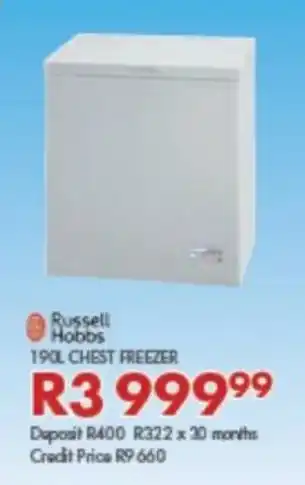 Beares Russell Hobbs - 190L Chest Freezer offer