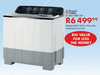 Beares Russell Hobbs - 22.5kg Twin Tub offer