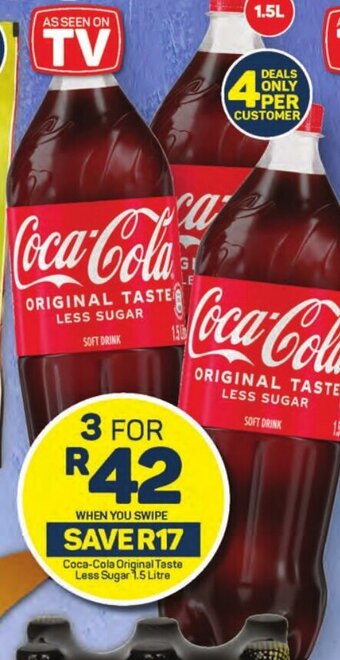 Pick n Pay Coca-Cola Original Taste Less Sugar 1.5 Litre offer