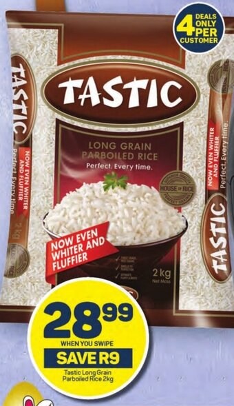 Pick n Pay Tastic Long Grain Parboiled Rice 2kg offer