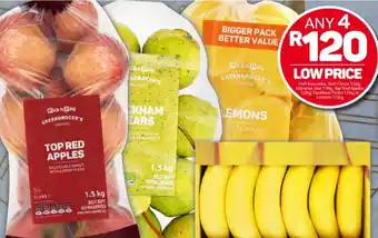 Pick n Pay PnP Avocados, Soft Citrus 1.5kg, Bananas Box 12kg, Top Red Apples 1.5kg, Packham Pears 1.5kg or Lemons 1.5kg offer