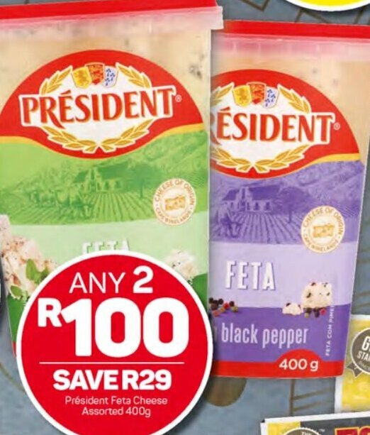 President Feta Cheese Assorted 400g offer at Pick n Pay
