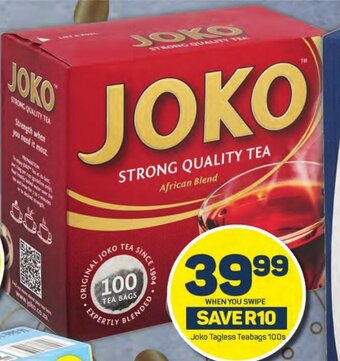 Pick n Pay Joko Tagless Teabags 100s offer