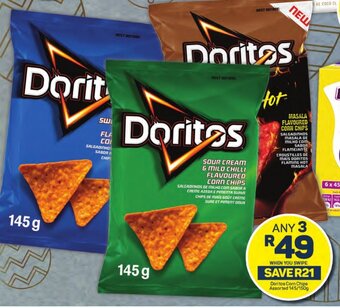 Pick n Pay Doritos Corn Chips Assorted 145/150g offer