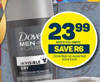Pick n Pay Dove Roll-on Assorted 50ml each offer