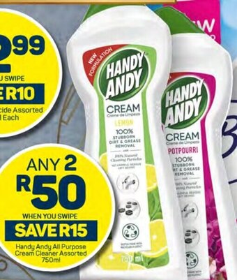 Pick n Pay Handy Andy All Purpose Cream Cleaner Assorted 750ml offer