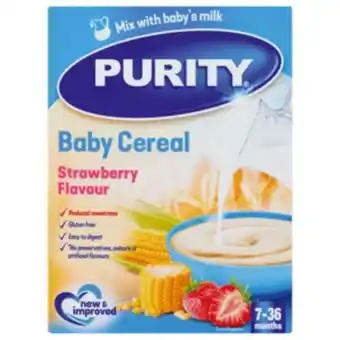 Shoprite Purity strawberry flavoured baby cereal 200g offer