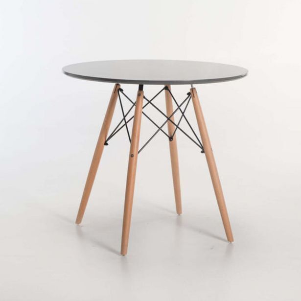 Elia round wooden leg table offer at Decofurn