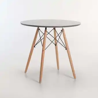 Decofurn Elia round wooden leg table offer