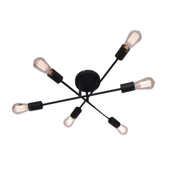 Decofurn Ceiling light-black metal 6 light chandelier offer