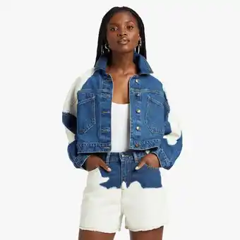 The FIX Women's blue & white fix(ed) extreme acid wash denim shorts offer