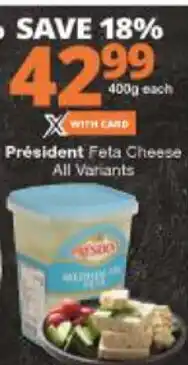 Checkers Hyper President Feta Cheese offer