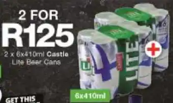 Checkers Hyper Castle Lite Beer Cans 2x6x410ml offer