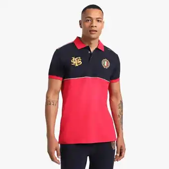 Fabiani Red colour block polo offer