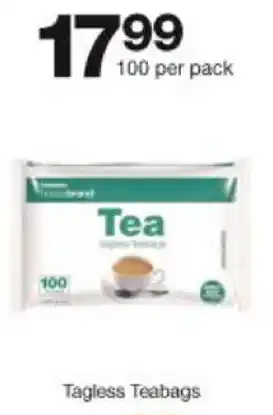 Tagless Teabags 100 per pack