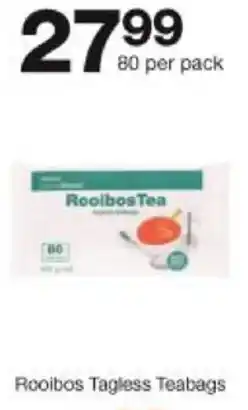 Checkers Hyper Rooibos Tagless Teabags 80 per pack offer