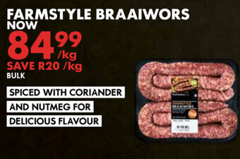 Woolworths Farmstyle Braaiwors offer