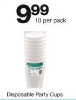 Disposable Party Cups 10 per pack