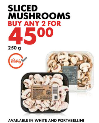 Woolworths Sliced Mushrooms 250g offer
