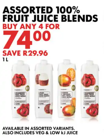 Woolworths Assorted 100% Fruit Juice Blends 1L offer