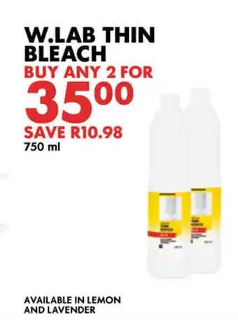 Woolworths W.Lab Thin Bleach 750ml offer