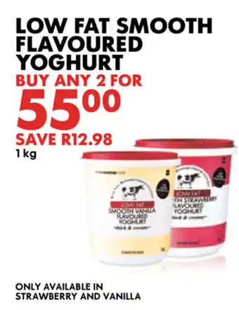 Woolworths Low Fat Smooth Flavoured Yoghurt 1kg offer