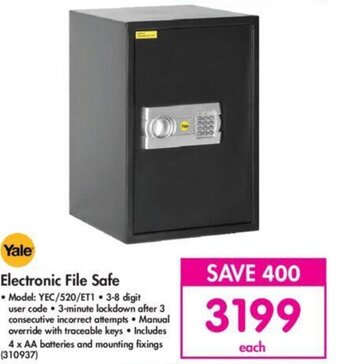 Makro Yale Electronic File Safe offer