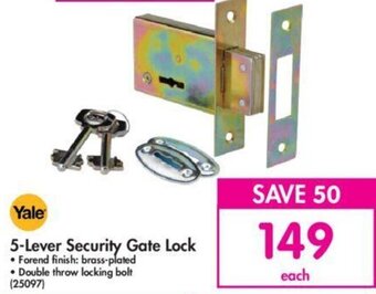 Yale 5-Lever Security Gate Lock