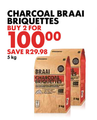 Woolworths Charcoal Braai Briquettes 5kg offer
