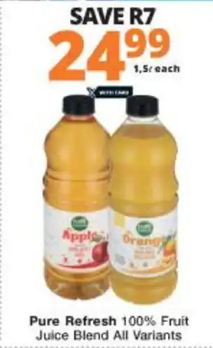 Checkers Pure Refresh 100% Fruit Juice Blend offer