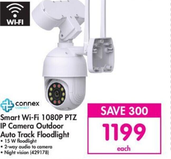 connex smart wifi 1080p outdoor camera