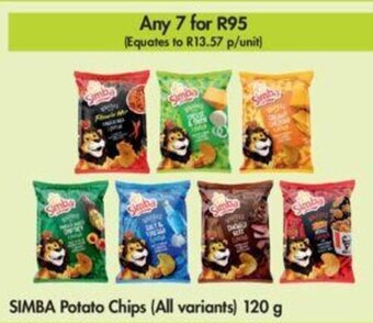 Makro SIMBA Potato Chips (All variants) 120g offer