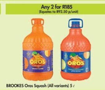 Makro Brookes Oros Squash (all variants) 5l offer