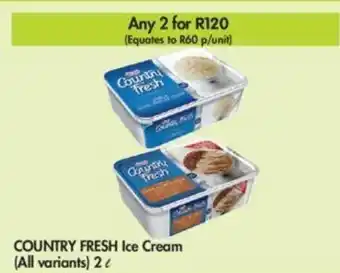 Makro Country Fresh Ice Cream (all variants) 2 l offer