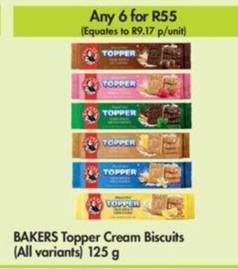 Makro Bakers Topper Cream Biscuits (all variants) 125g offer