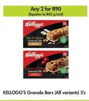 Makro Kellogg's Granola Bars (All variants) 5's offer