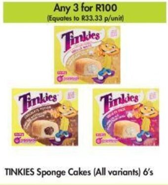 Tinkies Sponge Cakes (all variants) 6's