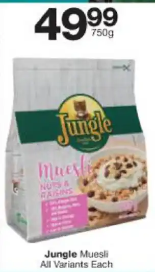 Checkers Jungle Muesli 750g offer