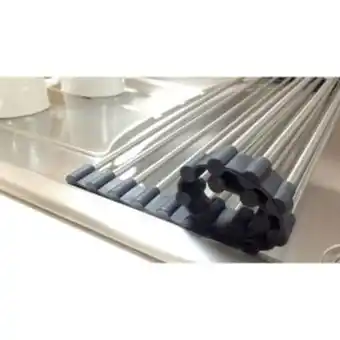 Folding dish mat, stainless steel, 316mm x 442mm