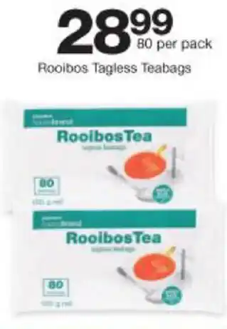 Checkers Rooibos Tagless Teabags offer