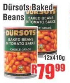 Dürsots Baked Beans 12x410g