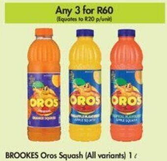 Makro Brookes Oros Squash (all variants) 1 l offer
