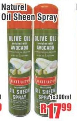 Devland Cash And Carry Naturel Oil Sheen Spray 1x300ml offer