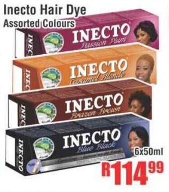 Devland Cash And Carry Inecto Hair Dye Assorted Colours 6x50ml offer